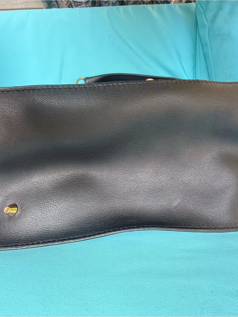 J. Crew Black Leather Tote.